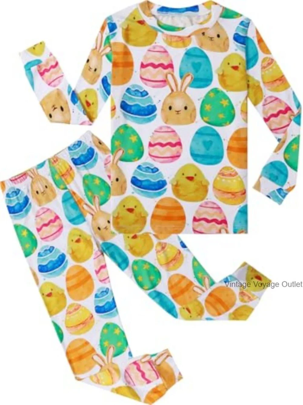 Kids Bamboo Viscose Two-Piece Long Sleeve Pajama Set